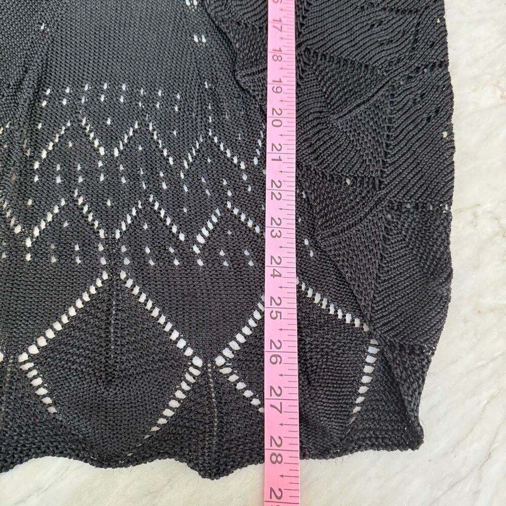 Isda & co black knit open front cardigan size M - Picture 6 of 6